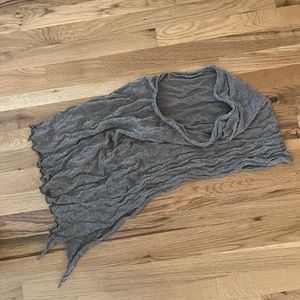 Eileen Fisher metalic taupe shrug